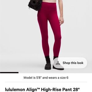Brand New Without tags lululemonAlign HighRise Legging: DeepBerry- perf/condit👌🏻